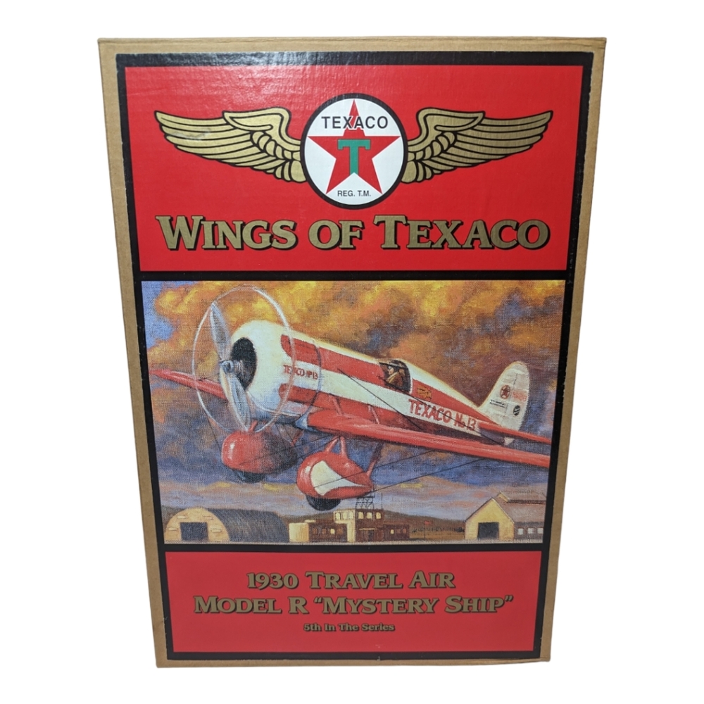 Wings Of Texaco 1930 Travel Air Model R "Mystery Ship". Die-cast metal coin bank